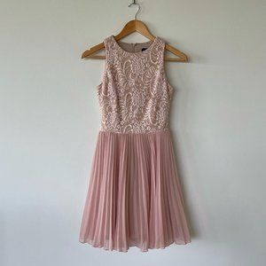 Xscape Pleated Mini Dress